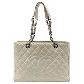 Chanel Borsa a Spalla White Caviar Grand Shopping