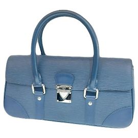 Louis Vuitton Borsa Tote LV Secours PM Epi Leather Blue Top Handle Bag