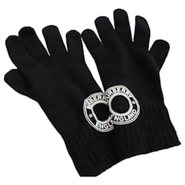 Logo Graphic Cashmere-Mischung Handschuhe Schwarz - Burberry