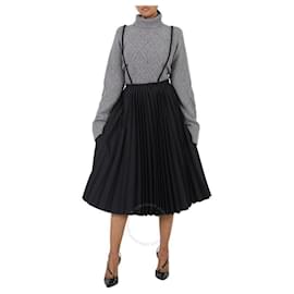 Comme Des Garcons Falda de pliegues estrechos reacondicionada negra