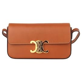 Borsa a tracolla Triomphe in pelle di vitello naturale - Céline