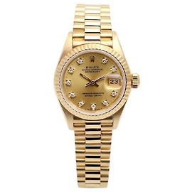 Rolex Orologio Datejust da donna in oro Oro Original Ten Point Diamond