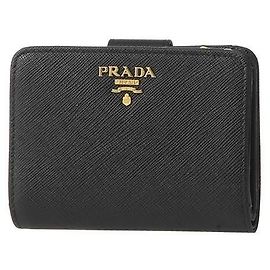 Prada Saffiano Metal Logo Bi-Fold Wallet QWA