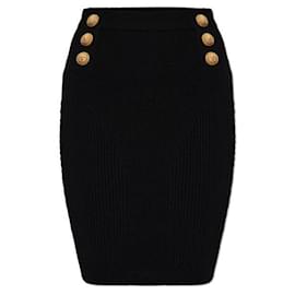 Falda de punto de largo a la rodilla - Balmain