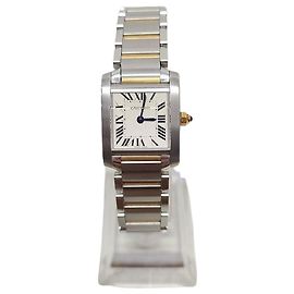 Cartier Tank Francaise Combi Damenuhr aus Gelbgold Small