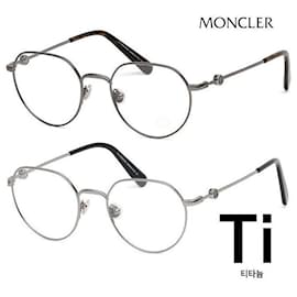 Montatura occhiali Moncler Titanium Ultra Lightweight Silver Round Fashion Sunglasses