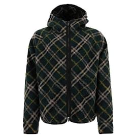 Burberry Kapuzenjacke aus Wollmischung mit Karomuster
