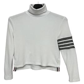 Rollkragenstrickpullover mit diagonalem Armband - Thom Browne