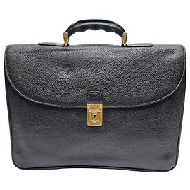 Fendi Valigetta in pelle dorata unisex borsa documenti stile vintage