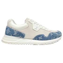 Louis Vuitton Sneakers White Denim Monogram Runaway