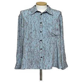 Bottega Veneta Camisa de viscosa texturizada con rayas y bordado