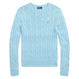 Ralph Lauren Strickpullover aus Pima-Baumwolle mit Zopfmuster und Pony-Logo