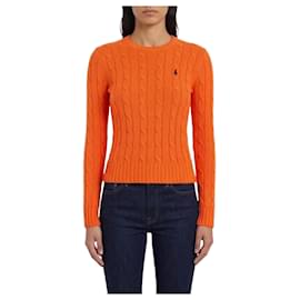 Ralph Lauren Strickpullover aus Pima-Baumwolle mit Zopfmuster und Pony-Logo