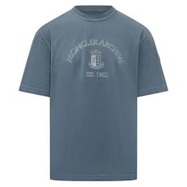 Baumwoll-T-Shirt mit Logo-Print - Moncler