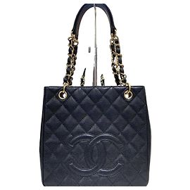 Chanel Caviar Petit Shopping Square Schultertasche Black
