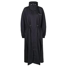 Isabel Marant Lange Jacke mit BERTHELY Logo-Stickerei Schwarz verwaschen
