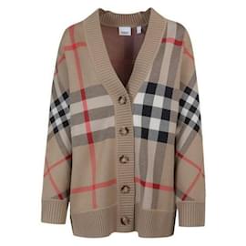 Check Cardigan aus technischer Wolle Jacquard - Burberry