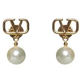 Orecchini con perle Logo - Valentino
