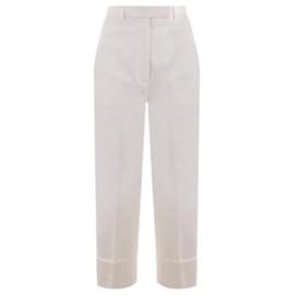 Pantalones de lona de algodón de talle alto - Thom Browne