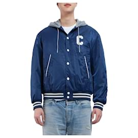 Giacca Teddy in nylon oversize con cappuccio - Céline