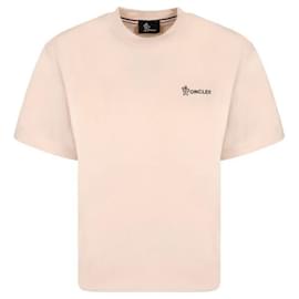 Moncler Baumwoll-T-Shirt mit besticktem Logo