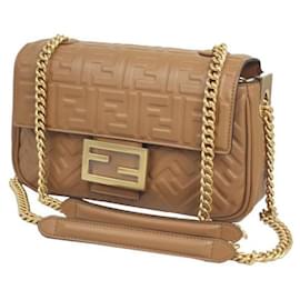 Baguette Chain Midi Nappa Leder Tasche - Fendi