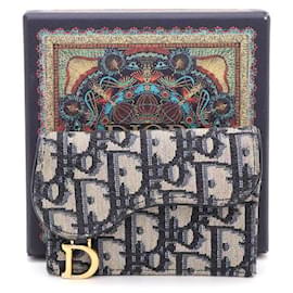Dior Cartera de solapa Oblique Saddle