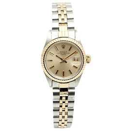 Rolex Reloj Vintage Datejust para Mujer Combi Sin Usar Champagne Gold