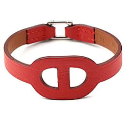 Orange Chandel Silver Bracelet XS - Hermès