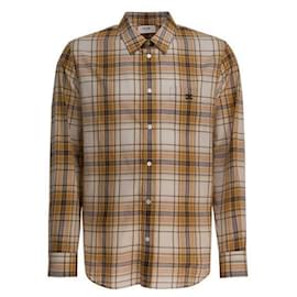 Camicia ampia in cotone a quadri chiari - Céline