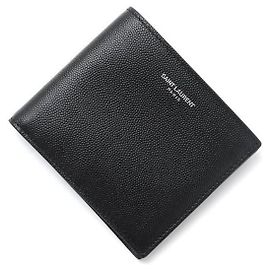 Saint Laurent Portafoglio bi-fold con logo argento