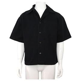 Chaqueta de manga corta en denim negro vintage Season - Prada