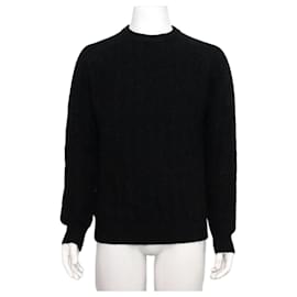Camiseta de punto de cachemira negra para hombre - Hermès