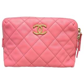Chanel Mini borsa a tracolla bowling in pelle di vitello rosa