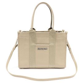 Balenciaga Beige Grained Calfskin Hardware Small Tote