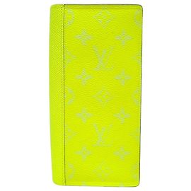 Louis Vuitton Lime Monogram Braza Wallet Long Wallet