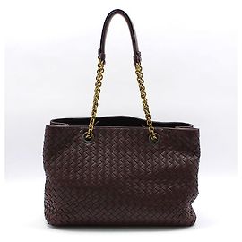 Bottega Veneta Borsa shopper a tracolla Intrecciato Burgundy media