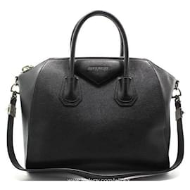 Borsa a tracolla Medium in pelle di capra nera e argento - Givenchy