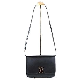Burberry Borsa a tracolla TB Logo in pelle di vitello oro