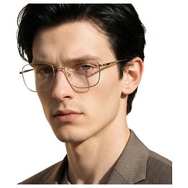 Hugo Boss Titanium Eyeglass Frame AOZ Lightweight Gold Frame Large Size