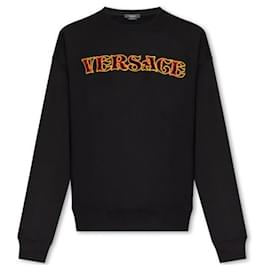Sweatshirt mit Rug Logo-Stickerei - Versace