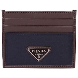 Prada Porta-cartões de couro e Re-Nylon Speedlock