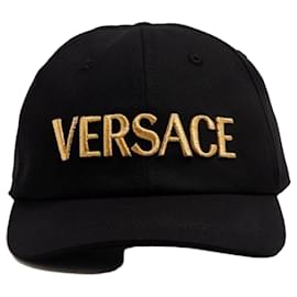 Cappellino da baseball con logo ricamato (Nero+Oro) - Versace