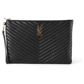 Saint Laurent Monogram Matlasse Document Holder Clutch Bag Large