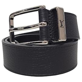 Louis Vuitton Black Trousseau Leather Pont Neuf Belt