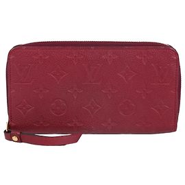 Louis Vuitton Langer Reißverschluss-Geldbeutel Amarante Burgundy