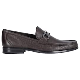 Mocassini flat Size Gancini rigenerati Marrone scuro - Salvatore Ferragamo