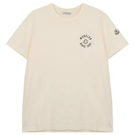 T-Shirt aus Baumwolle mit Logo-Stickerei - Moncler