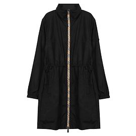 Burberry Langer Nylon-Parka mit Karomuster