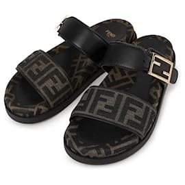 Ciabatte in jacquard con logo - Fendi